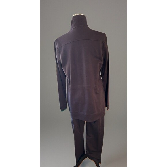 Lauren Ralph Lauren 2 Pc Full Zip Jacket & Matching Pants Size M Brown - Picture 3 of 16